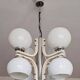 Lustre Space Age 8 lamps with glass shades, Yugoslavia 1970s