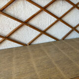 Vintage rattan wall shelf