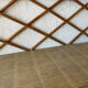 Vintage rattan wall shelf