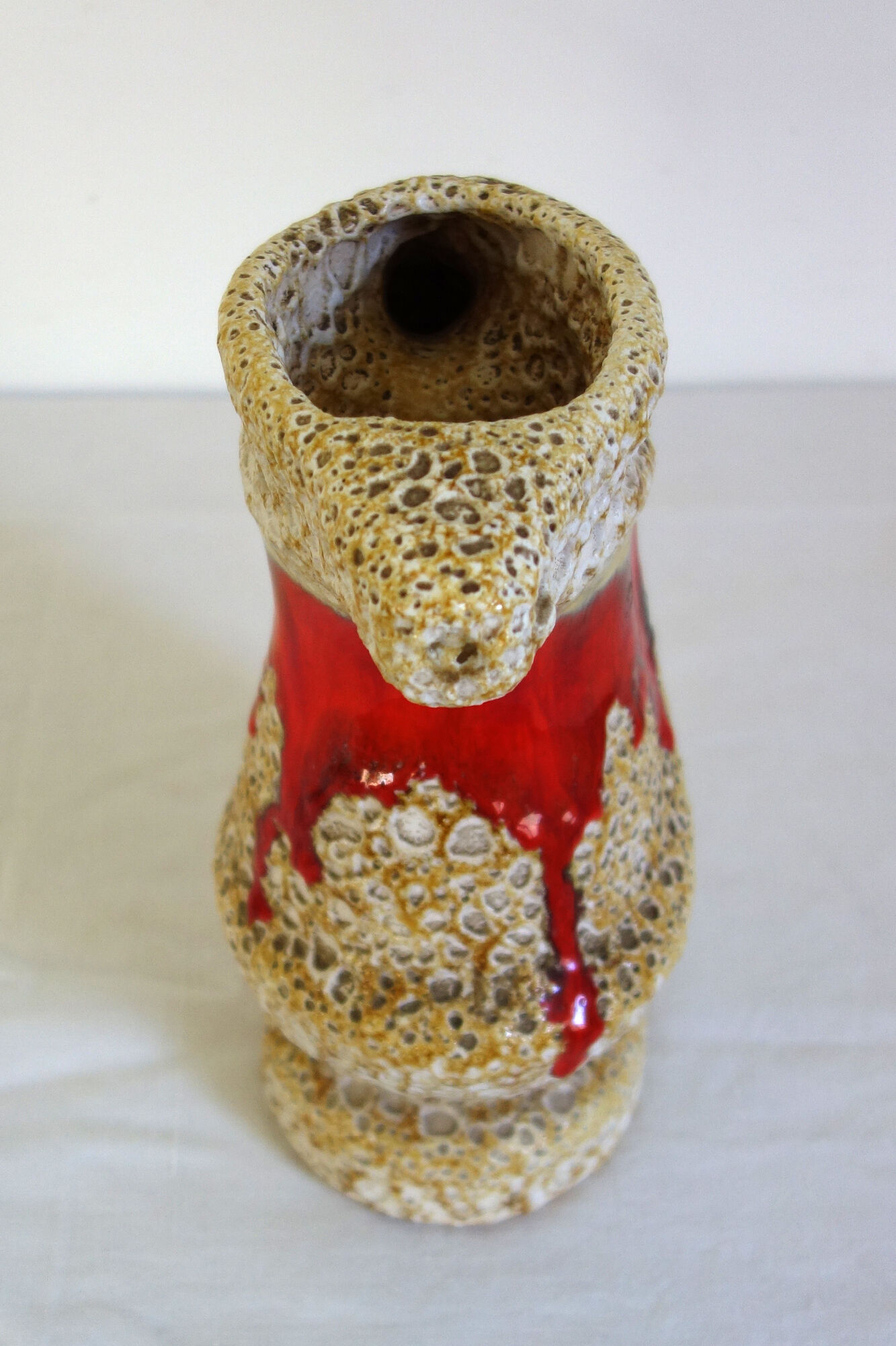 Vase fat lava Vallauris 60s