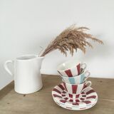Digoin striped coffee cups