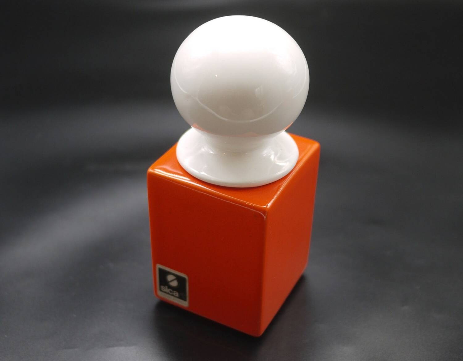 Spagnolo for Sicart 2 orange and white pots 1970s