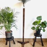 Art Deco floor lamp in wood and chromed metal – 1930s