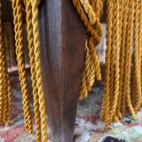 Paire de fauteuils bergère Art Déco velours jaune doré années 1920