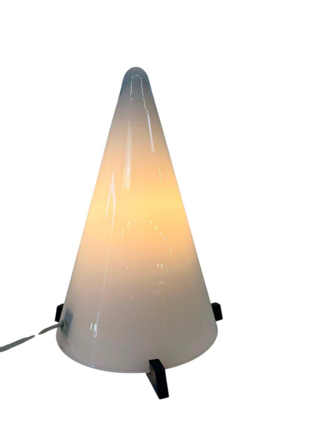 Vintage glass table lamp teepee by sce, 1990s