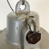 Grey Industrial Cast Iron Cage Pendant Light, 1960s