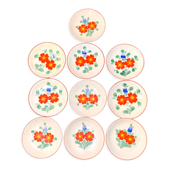 Assiettes en céramique peintes à la main motif floral