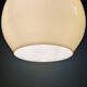 Scandinavian bulbous pendant light in yellow opaline, 1960.