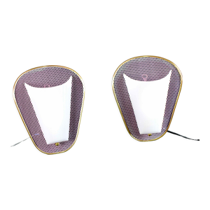 Paire d'appliques laiton perspex,