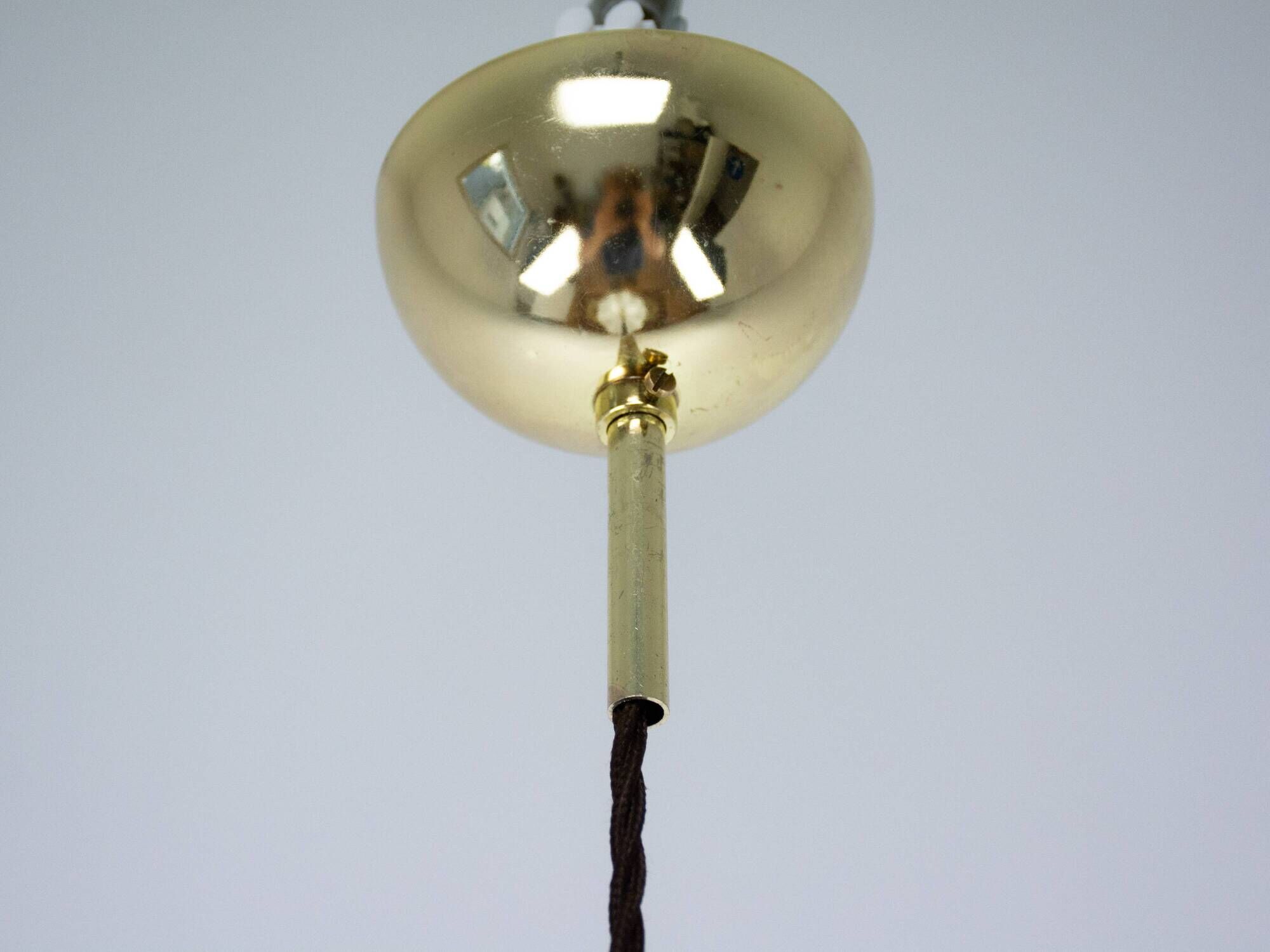Murano Style White Ruffled Italian Hanging Glass Lamp From The 1970s