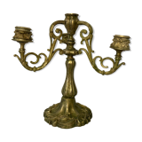 Old three-pointed bronze chandelier early twentieth century
