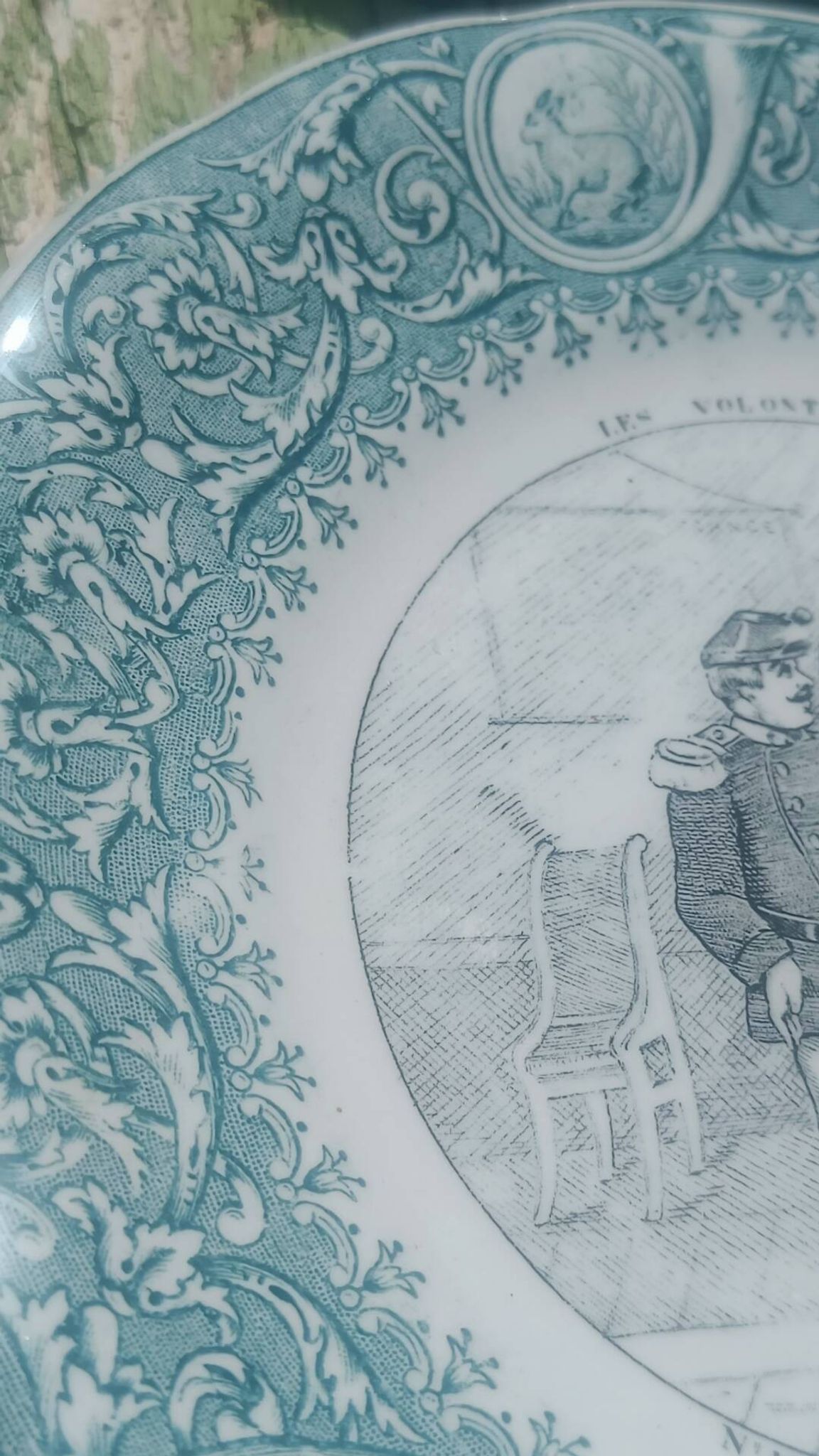 antique Lunéville "Opaque" plates