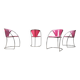 Vintage pink 'Linda' dining chairs by Arrben, 1980s - set of 4