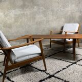 A pair of scandinavian lounge chairs from the 1960s