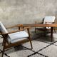 A pair of scandinavian lounge chairs from the 1960s