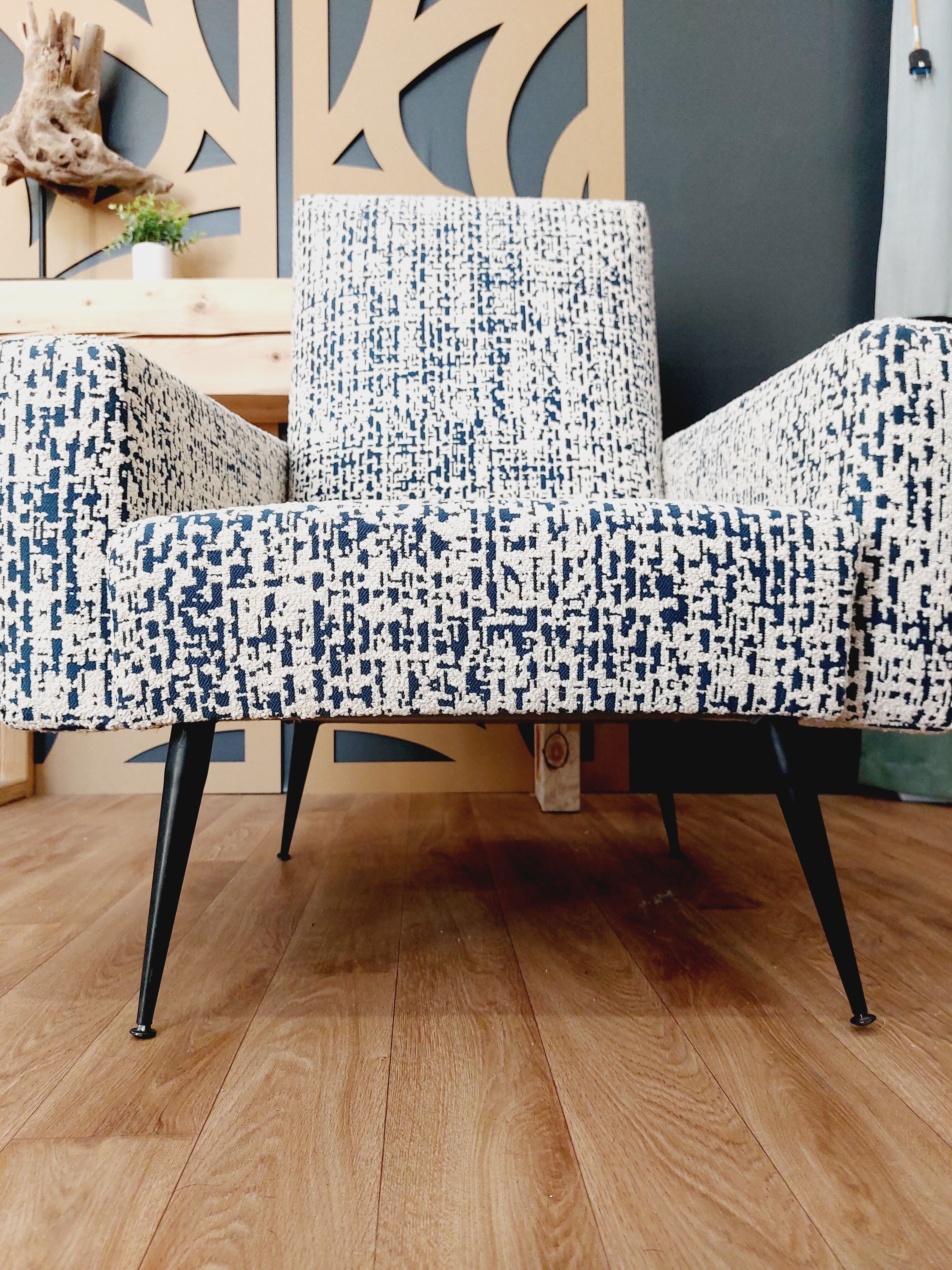 Rockabilly armchair completely refurbished