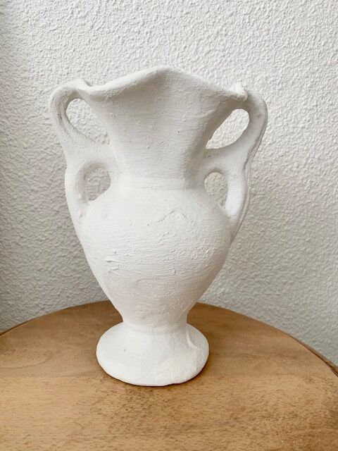 Vintage bleached stoneware vase