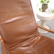 Leren Nonna fauteuil à bascule Paul Tuttle, Strässle, fauteuil à bascule