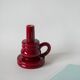 large burgundy ceramic candle holder numbered 1970