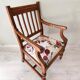 English style armchair in solid wood