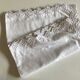 Pair of percale pillowcases embroidered festoons and daisies 1960