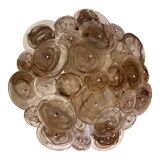 Contemporary Venied-Brown Disks Flush Mount