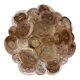 Contemporary Venied-Brown Disks Flush Mount