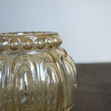 Orange moulded glass lampshade