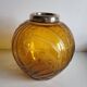 Large round vase in tinted and smoked glass