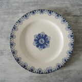 Old Dessert Plate "Rouen" Faience factory of KG Lunéville