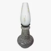 Lampe en céramique et opaline années 50