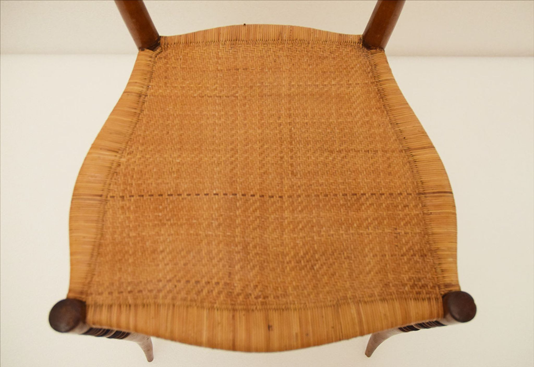 Chiavarina chairs in cherry wood with straw seat, early 20th century, Set of Four