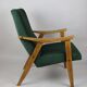Vintage Velvet Green Armchair  1970s