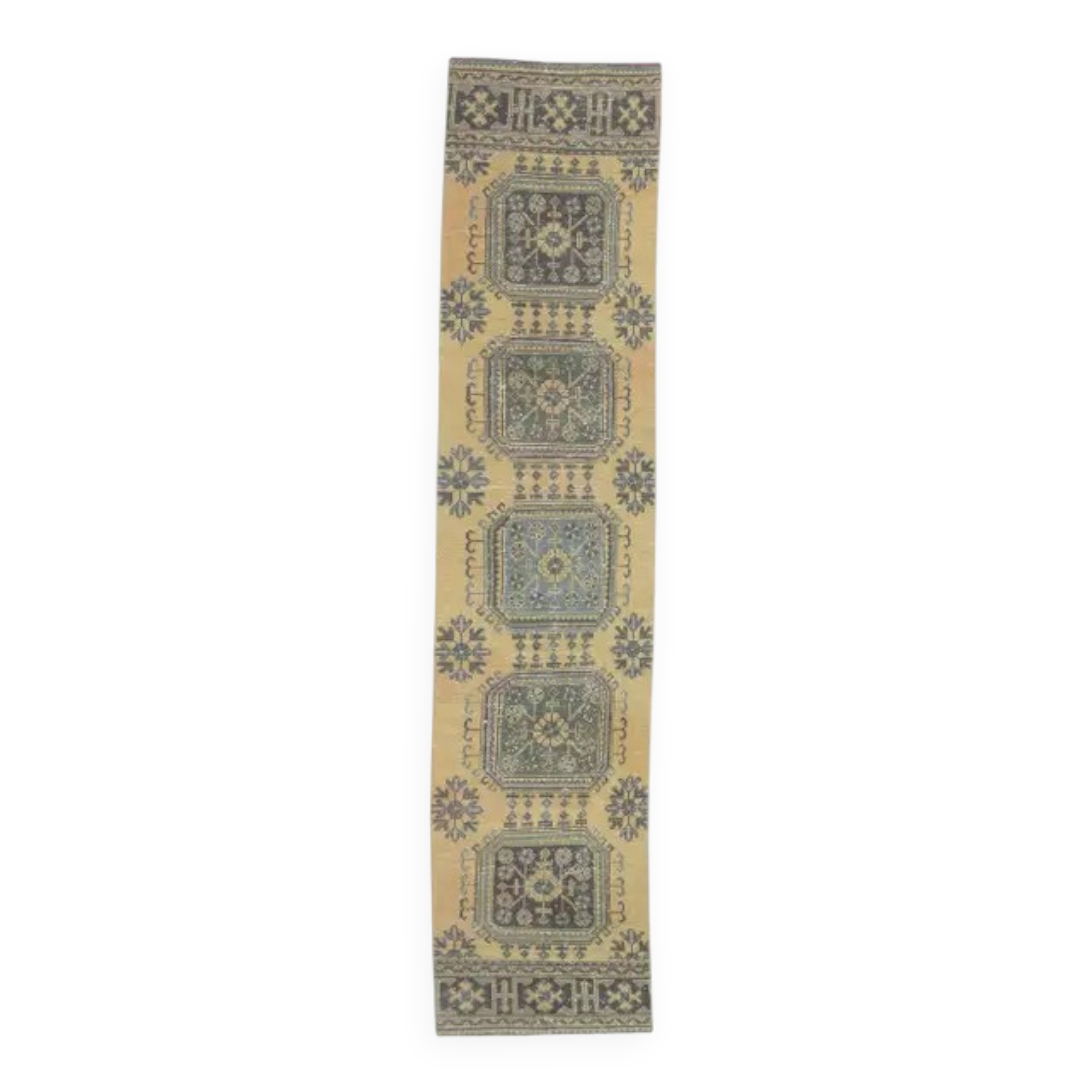Turkish Handwoven Wool Kilim Rug 89x351