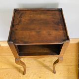 Louis XV bedside table or snack table, 18th century, quadrilobed side openings