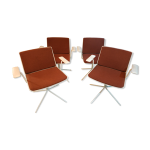 Série de 4 fauteuils - pivotants