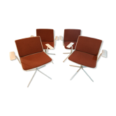 Série de 4 fauteuils pivotants 1960