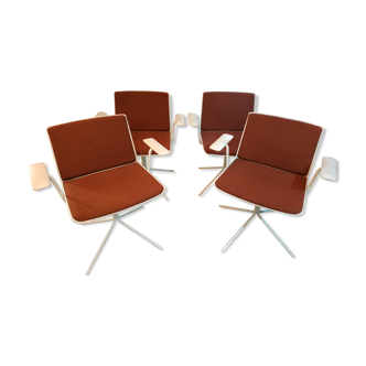 Series of 4 swivel chairs 1960