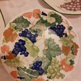 Set of four plates with retro dessert "raisin"