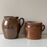 Old glazed stoneware pot