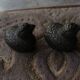 Art Deco quail salt cellars