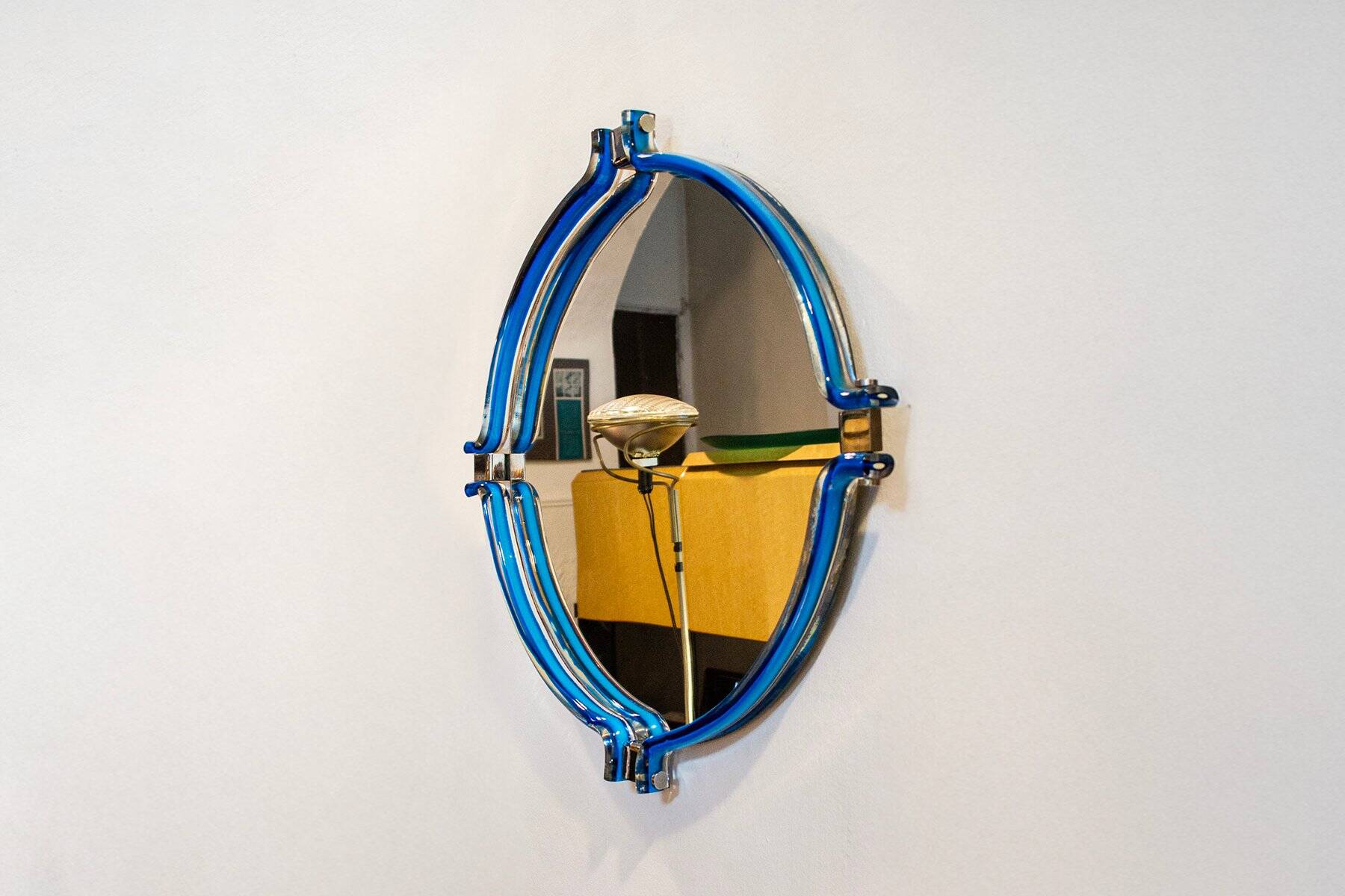 Vintage mirror with a Murano glass frame, Italy, 1970s.