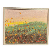 Huile sur toile originale suédoise – “Bryum Argenteum” par Bruno Wiklund – Datée de 1985 – Vintage et encadrée – 45 × 37 cm (17,7" × 14,6")