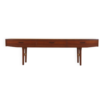 Teak lowboard, Danish design, 1960s, made in Denmark