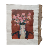 Peinture de Nagao Usui "Roses au pichet blanc"