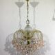 Pink flowers tassel chandelier