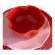 Handmade enameled ceramic bowl with red poppy clover flower