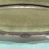 Early 20th century louis XV style bench in walnut