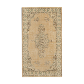 Tapis Beige Anatolien Contemporain Tissé à la Main 142 cm x 248 cm - 38981