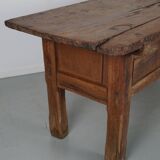 Table d'Appoint / Console Antique de Ferme Rustique Espagnole en Châtaignier, 18ème Siècle
